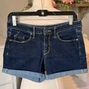 Mossimo Denim  Jean Shorts Mid Rise Midi Super Stretch Womens 6 Waist 28 Photo 0