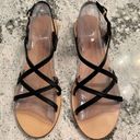 Salvatore Ferragamo Sandals Flat Strappy Leather Black Size 8 Photo 1