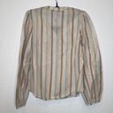 joe's jeans Joe’s Jeans Striped Button Down Blouse NWT Sz XS Cotton Metallic Designer Photo 1