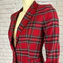 Tommy Hilfiger   Red Plaid One-Button Blazer size 4 slim Photo 6