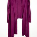 DKNY  Raspberry Silk Cashmere Draped Lightweight Waterfall Cardigan Size Small Photo 0