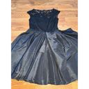 Marchesa Notte Lace Illusion Taffeta Retro Cocktail Mini Dress size 8 Black Photo 4