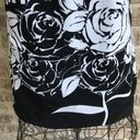 Dress Barn  Sleeveless EmbellishTunic Top Medium Black White Floral Abstra… Photo 7