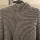 360 Cashmere 💕💕 Funnel Neck Pullover Sweater Mock Neck ~ Grey XS NWT Photo 3