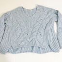 Anthropologie  Ramona Cable Knot Crop Sweater Blue, XS Photo 0