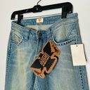 Antik Denim NWT  Medium Wash Five Pocket Embroidered Pocket Bootcut Jeans Size 27 Photo 2