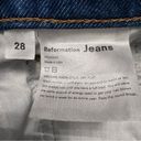 Reformation  Cynthia Jeans High Waist Button Fly Ventura Zenia Raw Hem Size 28 Photo 10