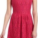 Deletta Anthropologie  Silverfield Lace Sweetheart Dress Hot Pink A Line Small Photo 0