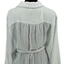 LAmade Andria Gauze Women’s Long Sleeve Tie Waist Button Front Shirt Dress White Size M Photo 6