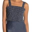 Bobeau NEW NWT  Ribbed Marl Tank Navy Blue White Sleeveless Square Neck Top Small Photo 0