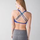 Lululemon  Athletica Free To Be Wild Sapphire Blue Sports Bra Multi Straps Size 4 Photo 1