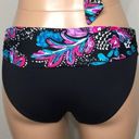 Anne cole  black floral bikini. L-top/M-bottom. NWT Photo 8