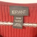 Lane Bryant  Plus Size 22/24 Red Ribbed Plus Size Sweater Vest Sleeveless Photo 2