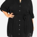 City Chic  Tunic Button Thru Black Dress Size XXS/12 Photo 0