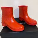 Coach Women's Signature Rain Boots in Red Size 7B Style Number FG1877 Photo 12