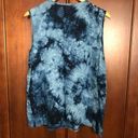 Studio West  Apparel Blue Tie Dye Boho Sleeveless Top Blouse Size XXL Photo 4