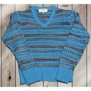 Ross Vintage Robin  Tight Knit Sweater Fair Isle‎ Blue Women’s size S Photo 0