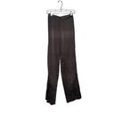 EXPRESS  BLACK HIGH WAISTED SATIN SLIT FRONT STRAIGHT PANTS SZ 00R Photo 1