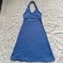 Patagonia Dress Morning Glory Halter Open Tie Back Knee Length A-line Blue S Photo 2
