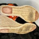 Ralph Lauren  Indigo Espadrille Wedges Orange size 7.5 Photo 4