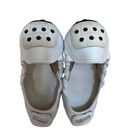 Tod's  White Leather And Suede Ballet Flats Size 37 1/2 (U.S. 7 1/2) Photo 3