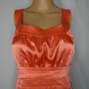 Cache  Satin Blouse Cami Scoop Square Neck Keyhole Orange Small Sherbet Tangerine Photo 1