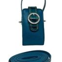 Brighton  Cell Phone Holder Blue Croc‎ Pebble Leather with 2 straps Photo 0