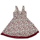 Red And White Cherry Dress Size 14 Photo 3