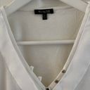 Massimo Dutti White V-neck Blouse Long Sleeves Photo 3