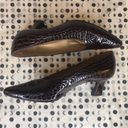 Saint Laurent Yves  Patent Leather Croc Heel Narrow Photo 4