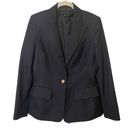 Anne Klein  Womens Navy Blue Single Breasted Pockets Basic Blazer Jacket Size 6‎ Photo 0