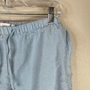 ONIA  Women's Waffle Knit Shorts Elastic Waist Drawstring Blue Size L Photo 2