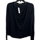 LA Made  Black Long Sleeve Cowl Neck Tee XS New Photo 0