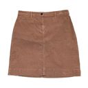 Talbots  Womens Corduroy Skirt Size 10 Tan Stretch Cotton Blend 32" Waist Photo 0