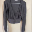 Urban Outfitters Gray Cropped Cardigan with front buttons SZ M Photo 1