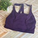 Lululemon  | women dark purple athletic sports bra unpadded Photo 1