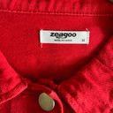 Zeagoo Cropped Red Jean Jacket Photo 2