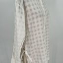 Nordstrom  Collection Oversized Button Up Tunic Shirt Sz S White Checked Cotton Photo 1