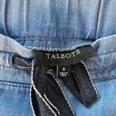 Talbots  Summer Twill Slim Leg Crop Pants Chambray Blue Tencel Drawstring Size 8 Photo 6