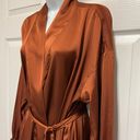 Stars Above Rust Copper Satin Short Robe Photo 3