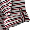 Tommy Hilfiger Tommy Hilfigure Red White and Navy Stripe Blouse Size Medium Photo 4