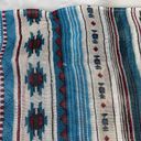 Forever 21 Red Turquoise White Southwestern Print Fringe Scarf Light Weight  OSFM Photo 8