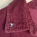 Disney Winnie the Pooh Vintage Long Sleeve Burgundy Corduroy Button-down Shirt Sz XL Photo 2