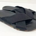 Rothy's Rothy’s Sandals Women’s 8.5 The Weekend Slide Black Crossover Straps NEW Photo 2