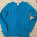 st. john's bay Blue Cable Sweater Photo 0