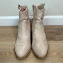 Dirty Laundry  Light Pink Western Reptile Embossed Ankle Boots Photo 5