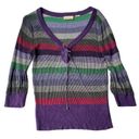 DKNY  Jeans Color Block Stripe Knit Top Size Small Photo 0