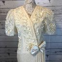 Leslie Fay  Vintage lace 70's dress with balloon sleeves and lots of details. Photo 5