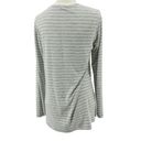 Athleta  Threadlight Striped Long Sleeve Shirt Grey Cream Stripe Womens Small Photo 2