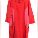 Boden USA BODEN Miranda Orange and Pink Ribbed Shift Dress Women's Size 16 Photo 1